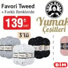 ÖREN BAYAN FAVORİ TWEED YUMAK 3'LÜ fiyat ve kampanya bilgisi